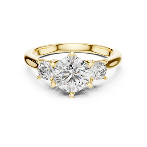 Bague de fiançailles en or rose 14 carats avec diamant rond de 1,81 carat cultivé en laboratoire, certifié IGI, style classique pour femmes |   Nouveau diamant cultivé - Product Image 3