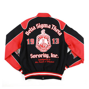 Chaqueta Vintage de Carreras con Letras Griegas DE LA Fraternidad para Invierno, Bombardero con Bordado de Zorro de Talla Grande - Product Image 2