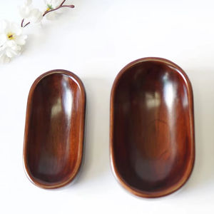 1 Tazón Ovalado de Madera de Mango Marrón Ecológico, Hecho a Mano, Estilo Clásico, para Servir Aperitivos, Ensaladas, Masa o Vajilla para Bodas - Product Image 1