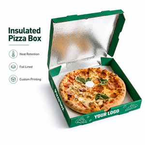 Caja <span class=keywords><strong>de</strong></span> Pizza con Forro <span class=keywords><strong>de</strong></span> Papel <span class=keywords><strong>de</strong></span> Aluminio <span class=keywords><strong>para</strong></span> <span class=keywords><strong>Navidad</strong></span>, Entrega a Domicilio, Logotipo Personalizado, Empaque <span class=keywords><strong>de</strong></span> Alimentos Corrugado <span class=keywords><strong>para</strong></span> Restaurante - Product Image 2