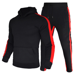 Survêtement à capuche pour homme, ensemble de jogging sport 100% coton avec veste et pantalon de survêtement pour la saison d'automne, deux pièces - Product Image 5