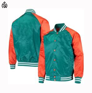 Chaqueta de Invierno de Béisbol de Satén 100% Poliéster con Logotipo Personalizado, Chaqueta de Invierno Universitaria Transpirable de Alta Calidad para Hombre - Product Image 4