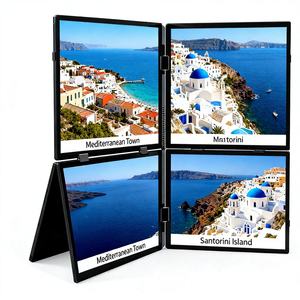 Écran LCD double de 14 pouces avec support de bras, un seul câble, moniteur triple portable <span class=keywords><strong>pour</strong></span> ordinateur portable de jeu, <span class=keywords><strong>PC</strong></span> de 12 à 17,3 pouces - Product Image 6