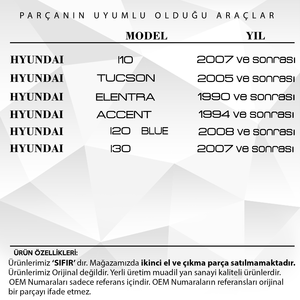 ปุ่มยางสำหรับ Hyundai I20,I30,Accent, elenta, Tucson - Product Image 3