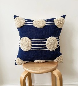 Fourniture directe 100% housses de coussin tissées en coton décorations d'oreiller carrées rayées pour la maison et l'hôtel - Product Image 4