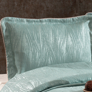 Guzide Lilyana Turquoise 4-Piece Customized Classic Luxury Home <b>Bedspread</b> <b>Set</b> 100% Chenille Organic Woven Striped Washable Ant - Product Image 2