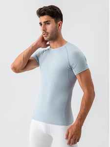 Camiseta ajustada de nuevo estilo para hombre, camiseta de verano con serigrafía personalizada para gimnasio, trabajo físico, algodón/poliéster, cintura ajustada, cuello suave - Product Image 4