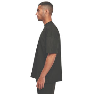 100% algodón 280 Gsm peso pesado Unisex de gran tamaño cuello redondo Camiseta suave estilo de calle en blanco para hombres patrón sólido - Product Image 6