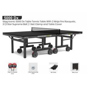 โต๊ะปิงปอง Stag Iconic 5000 DX รุ่นเหล็ก หนา 25 มม. ทนทานต่อทุกสภาพอากาศ ประสิทธิภาพเหนือชั้น ลูกบอลเด้งกลับได้อย่างสมบูรณ์แบบ เคลื่อนย้ายได้ พับเก็บได้ ได้รับการรับรองจาก ITTF - Product Image 6