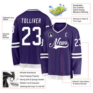 Camisetas de hockey de tela transpirable y ligera, venta al por mayor, camisetas de hockey sobre hielo con tinte estampado por sublimación con número de nombre para hombres y mujeres - Product Image 2