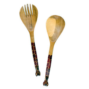 SCI de alta calidad hecho a mano al por mayor de madera y resina Servidor de ensalada conjunto de 2 piezas fabricante indio SCI Servidor de ensalada - Product Image 1