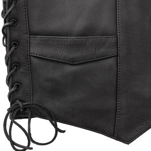 Gilet en cuir à capuche en fourrure réglable pour hommes 100% véritable peau de mouton hiver chauffant respirant séchage rapide grande taille quantité minimale de commande bas - Product Image 4