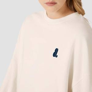 Venta al por mayor de Sudadera de cuello redondo con logotipo personalizado para mujer minorista en blanco nueva sudadera de algodón liso con diseño forrado patrón sólido - Product Image 5