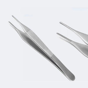 High Quality Stainless Steel <b>Dental</b> Tissue Forceps 12cm Adson Thumb Tweezer Serrated Tip Reusable <b>Surgical</b> <b>Instruments</b> CE - Product Image 1