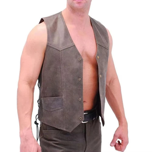 Chaleco de Cuero para Hombre, Estilo Motero, Impermeable, Ecológico, Cortavientos, Cómodo y Transpirable para Invierno 2025, Venta al Por Mayor - Product Image 2