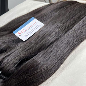 Paquets de cheveux naturels de trame d'os de cheveux bruts brillants super doublement étirés en stock en gros de paquets de cheveux humains - Product Image 4