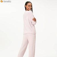 Pull-over décontracté pour femme, haute qualité, OEM ODM, tricot plat, couleur unie, chaud pour l'hiver, avec impression de logo personnalisée