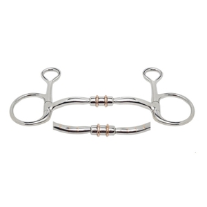 Baucher Bit Roller Mouth avec Dble Copper Roller Bit avec incrustations de cuivre Grossiste équestre Fournisseur de services - Product Image 1