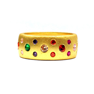 Everyday Wear 925 Sterling Silver Low MOQ Multi Color Gemstones Wedding Wear Fashion <b>Finger</b> <b>Full</b> Band <b>Ring</b> - Product Image 6