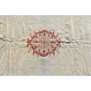 Tapis de 6,7 x 8,8 pieds, grand tapis turc vintage, tapis en laine rouge - Product Image 4