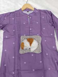 Conjunto de Kurti y Pantalón de Algodón Lavanda Suave Reversible Moderno para Mujer, Diseño Exclusivo de Zain Exports, Estilo Casual y Cómodo - Product Image 5