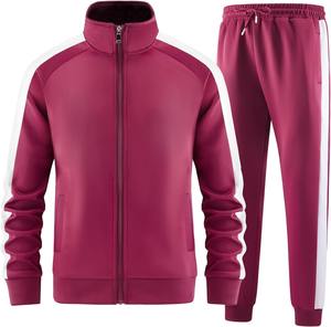 Venta al por mayor de ropa de entrenamiento deportivo de los hombres de fondo grueso rayas Zip Up chándales Conjunto personalizado propio su marca de otoño estilo callejero OEM - Product Image 6