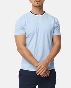 T-shirts pour hommes à manches courtes en polyester/coton, respirants, de haute qualité, avec logo personnalisé, couleur personnalisée, coupe classique, col rond - Product Image 3