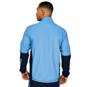 Meilleures ventes Vestes coupe-vent légères à fermeture éclair et panneau de couleur contrastée pour hommes à vendre avec capuche et poches - Product Image 3