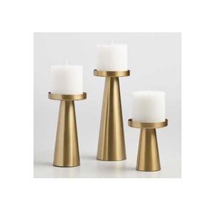 Bougeoir en aluminium plaqué or pour hôtel et restaurant à bas prix Bougeoir candélabre au design moderne Taille personnalisée - Product Image 2