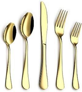 ชุดช้อนส้อมสแตนเลสหรูหราผลิตในอินเดีย สีม่วงด้าน สำหรับใช้ในสำนักงาน บ้าน และร้านอาหาร - Product Image 2