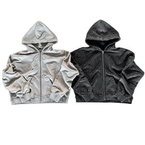 เสื้อฮู้ดซักกรดพลอยเทียมสำหรับผู้ชายและเสื้อผ้าแนวสตรีทผ้าเฟรนช์เทอร์รี่ - Product Image 5