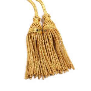 Nueva llegada precio bajo cordón litúrgico cincture borlas hechas a mano para decoración Cordón de cincture dorado - Product Image 5