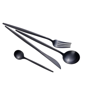 Ensemble de couverts de couleur noire ensemble de couverts de vaisselle en métal de qualité supérieure en acier miroir pour table à manger décorative - Product Image 6