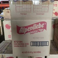 Bonbons Alpenlieb à la mangue et au sel au chili, saveur mixte, bonbons durs en sachet de 87g, Jawbreaker, tendance du moment en provenance du Vietnam