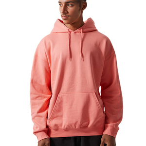 Sudaderas con capucha bordadas de invierno personalizadas lana naranja claro personalizada ropa de calle de gran tamaño Unisex 100% fibra de Bambú - Product Image 2