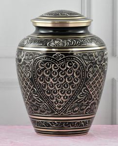 Recuerdo de cenizas de urnas de color negro, urnas para cenizas humanas, urnas de recuerdo para cenizas humanas - Product Image 1