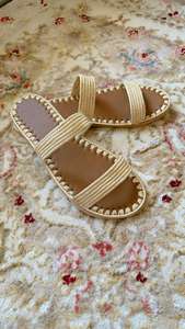 Vente en gros de pantoufles et sandales marocaines faites à la main en raphia, chaussures tissées écologiques pour femmes et hommes, commande en gros, fournisseur direct - Product Image 2