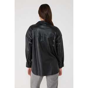 Chemise décontractée en similicuir avec logo sur le devant - Product Image 5