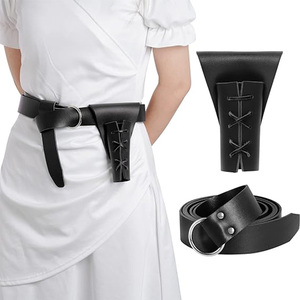 Ceinture en cuir véritable viking médiévale en gros, pleine fleur, ceinture personnalisée de guerrier nordique, reconstitution historique, ceinture unisexe - Product Image 4