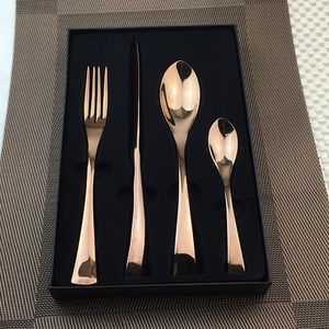 Juego de Cubiertos de Lujo para Boda de 4 Piezas, Cuchillos, Tenedores y Cucharas de Acero Inoxidable 304 con Caja de Regalo - Product Image 3