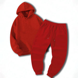 Ensemble de survêtement en coton imprimé à capuche ample personnalisé pour hommes, survêtement léger avec pantalon de survêtement et sweat-shirt - Product Image 5
