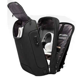 Mochila para ordenador portátil impermeable Unisex de negocios de moda con cierre de cremallera compatible con portátil de 17,3 pulgadas para viajes - Product Image 2