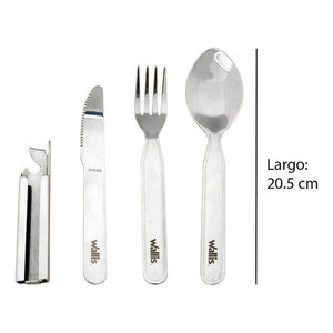 Set di posate da campeggio Wallis in acciaio inossidabile modello K900660 Durezza 48-52 - Product Image 3