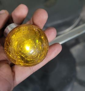 Mercury Silver Crackle Golden Glass Muebles gabinete cajón puerta perillas manija y tirador [CRK 136] - Product Image 3