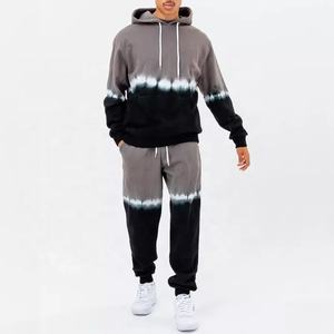 Conjunto Deportivo de Felpa Francesa de Moda Invernal con MOQ Bajo, Logotipo Personalizado Bordado, Algodón, 2 Piezas, Popular, Unisex, Tie Dye - Product Image 1