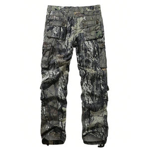 Pantalones Jogger Personalizados para Hombre, Cintura Media, Múltiples Bolsillos, Pantalones Rectos de Moda con Estampado Invernal, Estilo Casual - Product Image 2