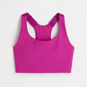 Soutien-gorge de Yoga avec Logo personnalisé de haute qualité, haut de Fitness pour femmes, soutien-gorge de sport-couleur rose, vente en gros
