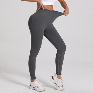 Pantalon solide à taille en V pour femmes, élastique, extensible, pour la course à pied, le yoga, la gym et le fitness. - Product Image 3