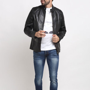 Dernier style, vente en gros, veste en cuir pour homme avec col montant, en cuir de vachette, imperméable, respirante, écologique, veste d'hiver - Product Image 4