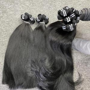 ผมปลอมสี1B บริสุทธิ์จากเวียดนามผมต่อ100% ยาว100กรัมยาว8-36นิ้ว - Product Image 5